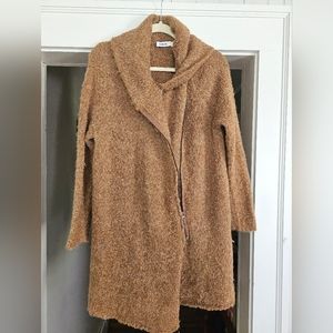 Justfab sweater jacket size medium Tan color